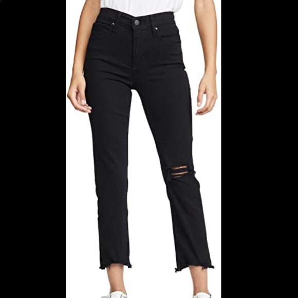 Levi’s High Rise Straight Crop Black Jean